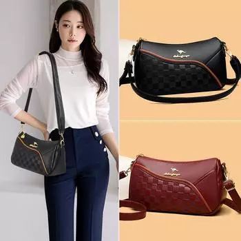 Женская сумка 2024, весенняя новая женская сумка среднего возраста, простая сумка через плечо на одно плечо, атмосферная сумка для мамы, модная сумка
