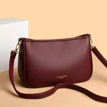 Женская сумка 2025 года, большая вместимость, переносная сумка через плечо на одно плечо, в иностранном стиле, с узором личи, переносная маленькая квадратная сумка чёрный