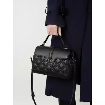 Женская сумка 2025 года, кожаная женская сумка для дальних поездок, большая вместимость, сумка для мамы через плечо, сумка премиум-класса 23x11x17 чёрный