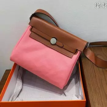 Женская сумка 2025 года, винтажная мини-сумка из холщовой кожи, универсальная контрастная цветная сумка через плечо на одно плечо 20x17x7cm чёрный