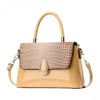 Женская сумка 7 цветов из искусственной кожи в корейском стиле, сумки через плечо, женская сумка через плечо из лакированной кожи, маленький квадратный карман чёрный