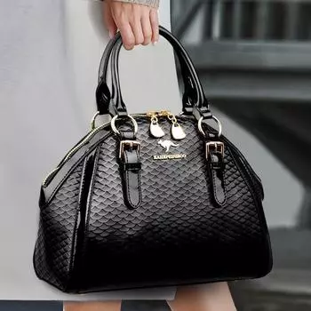 Женская сумка Атмосферная модная женская сумка среднего возраста через плечо Сумка через плечо Сумка-кошелек чёрный