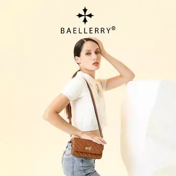 Женская сумка Baellerry с застежкой в виде ромба, модная сумка через плечо, универсальная сумка на одно плечо