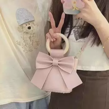 Женская сумка-бантик своими руками 2024: Комплект из сумки-мессенджера и сумки-ведра ручной работы