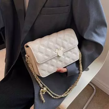 Женская сумка Baobao, новинка 2023, простая и универсальная сумка через плечо с цепочкой на одно плечо, маленькая квадратная сумка M