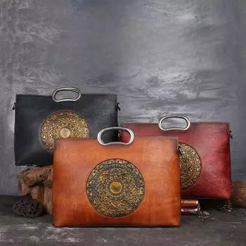 Женская сумка Baotfirst из яловичной кожи, цветная, с протиркой, в стиле ретро, женская сумка большой емкости, тотем, натуральная кожа, женская сумка темно-коричневого