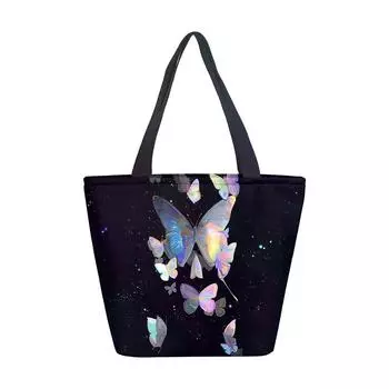 Женская сумка без темы для девочек, сумка через плечо, напечатанная холщовая сумка, модная трендовая сумка-тоут большой емкости