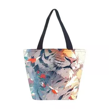 Женская сумка без темы для девочек, сумка через плечо, напечатанная холщовая сумка, модная трендовая сумка-тоут большой емкости