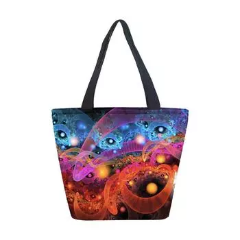 Женская сумка без темы для девочек, сумка через плечо, напечатанная холщовая сумка, модная трендовая сумка-тоут большой емкости