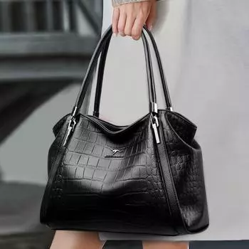 Женская сумка Большая вместимость Сумка для мам Сумка через плечо Женская сумка через плечо Женская сумка через плечо чёрный