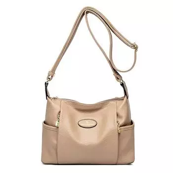 Женская сумка, большая вместительная сумка-тоут, однотонная, ретро, многофункциональная, женская сумка через плечо, сумка для матери хаки