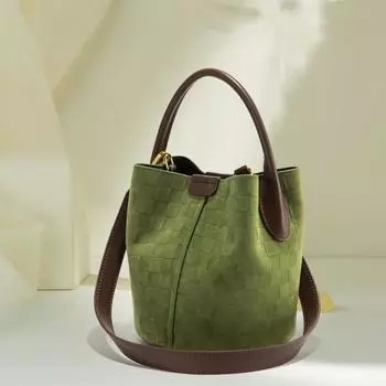 Женская сумка Большая вместительная сумка через плечо Learning Commute для отправки подруге Зеленая длина 18 см в ширину 16 см в высоту 20 см зелёный