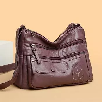 Женская сумка Большая вместительная сумка через плечо Сумка для матери среднего возраста красный