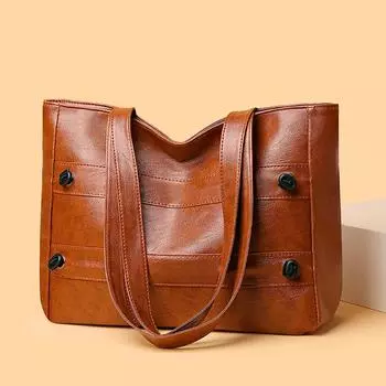 Женская сумка, большая вместительная сумка, сумка на одно плечо, стильная дамская сумочка, портативная дорожная сумка чёрный