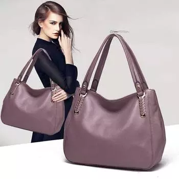 Женская сумка, большая вместительная сумка-тоут, новая мягкая кожаная универсальная сумка через плечо, атмосферная сумка для поездок на работу