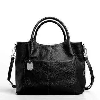 Женская сумка большого объема из натуральной кожи первого слоя из натуральной кожи, классическая переносная женская сумка через плечо из мягкой кожи