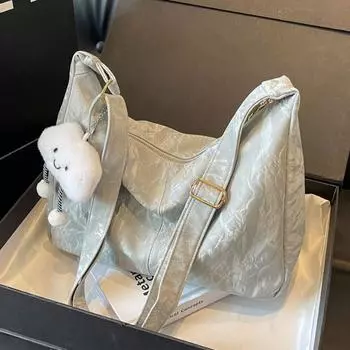 Женская сумка большой вместимости. Новинка лета 2024 года. Высококачественная текстурированная, нишевая и универсальная сумка через плечо на одно плечо для женской большой сумки.