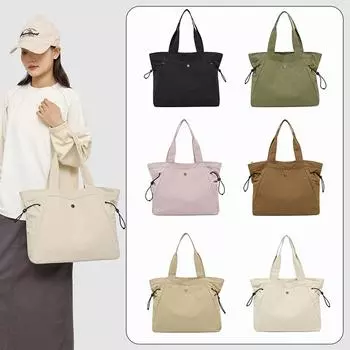 Женская сумка большой вместимости, однотонная сумка-тоут, дорожная сумка через плечо фиолетовый