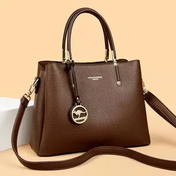 Женская сумка большой вместимости с несколькими карманами из высококачественной мягкой кожи через плечо, дизайнерская роскошная женская сумка-тоут