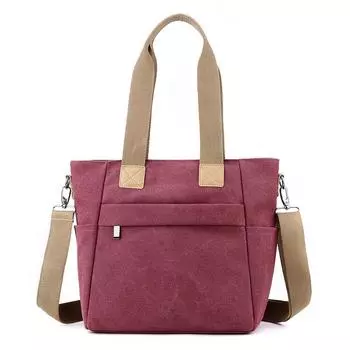 Женская сумка Canvas Женская большая студенческая сумка через плечо Женская сумка Сумка для поездок на работу серый