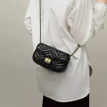 Женская сумка-цепочка через плечо, маленькая сумка на весну и лето, высококачественная кожаная маленькая квадратная сумка