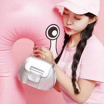 Женская сумка-цепочка Shell на одно плечо чёрный