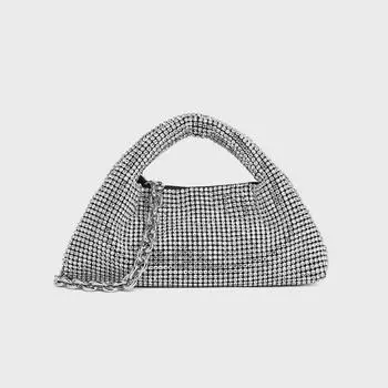 Женская сумка-цепочка со стразами - модная сумка Cross-Border Diamond Bag на весну 2025 года 27x7x12 cm