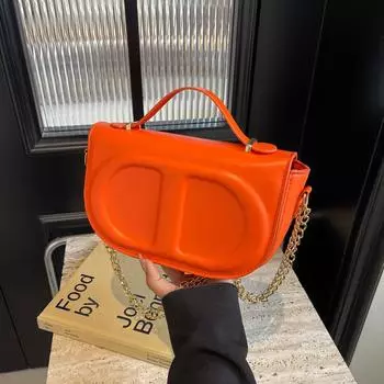 Женская сумка через плечо 2024 года, летняя новая текстурированная сумка на плечо, универсальная цепочка, ретро, маленькая квадратная сумка чёрный