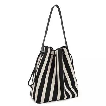 Женская сумка через плечо 2025 сумка-тоут для женщин роскошная большая вместительная сумка VENOF сумки one size чёрный/белый