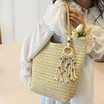 Женская сумка через плечо Bohemian Tote на день рождения, лето, на открытом воздухе, улица бежевый