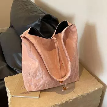 Женская сумка через плечо Большая сумка Студенческая сумка класса розовый