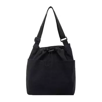 Женская сумка через плечо, большая вместительная сумка-тоут, сумка через плечо для поездок на работу чёрный