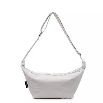 Женская сумка через плечо большой емкости, однотонная сумка-хобо серый