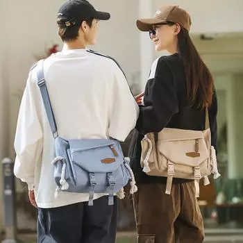 Женская сумка через плечо большой емкости, мужская сумка через плечо, однотонная сумка-мессенджер белый