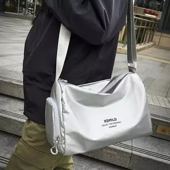 Женская сумка через плечо большой емкости мужская спортивная сумка для фитнеса сумка-мессенджер сумка через плечо серебряный