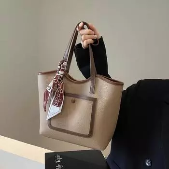 Женская сумка через плечо большой емкости, элегантная, универсальная, цветная, с застежкой-молнией из искусственной кожи, с машинной строчкой, модная, новая