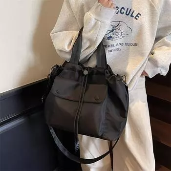 Женская сумка через плечо большой емкости Hand Crossbody Bag чёрный