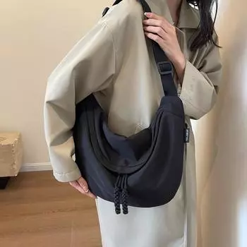 Женская сумка через плечо большой емкости, сумка через плечо, уличная нейлоновая сумка чёрный