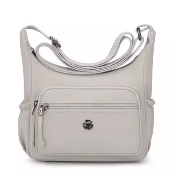 Женская сумка через плечо большой вместимости, однотонная, среднего возраста, сумка для мам бежевый