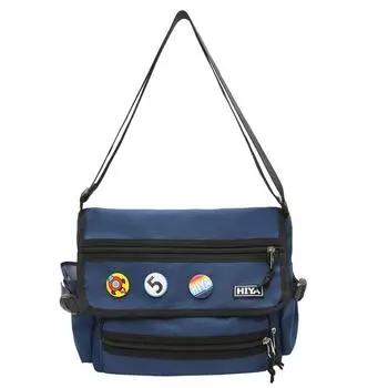 Женская сумка через плечо большой вместимости, легкая, мужская сумка-мессенджер, студенческая сумка на плечо синий