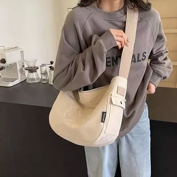 Женская сумка через плечо большой вместимости, пригородная сумка через плечо с вышивкой букв розовый