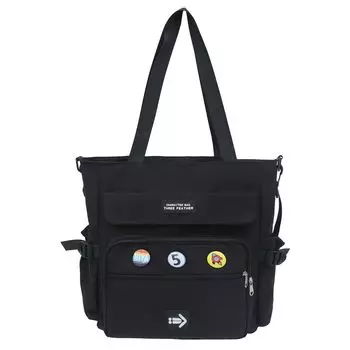 Женская сумка через плечо большой вместимости, мужская сумка, классная сумка-тоут, сумка для книг для мужчин, сумка-мессенджер чёрный