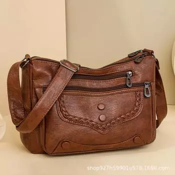 Женская сумка через плечо большой вместимости, легкая сумка через плечо, сумка для мамы, сумка для мобильного телефона, сумка с несколькими карманами белый