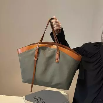 Женская сумка через плечо большой вместимости, цветная сумка для покупок, большая сумка зелёный