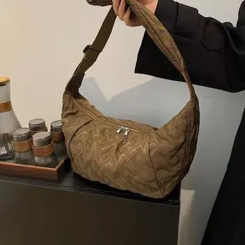 Женская сумка через плечо большой вместимости, сумка-хобо для поездок на работу зелёный