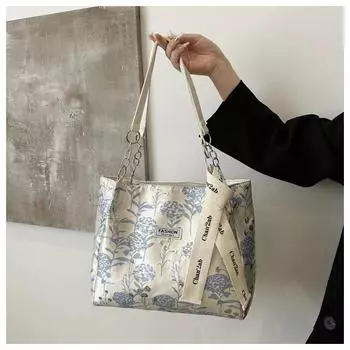 Женская сумка через плечо большой вместимости, минималистичная дорожная сумка, холщовая сумка, новая, высокого качества