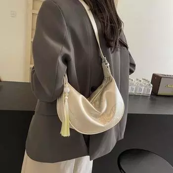 Женская сумка через плечо большой вместимости Сумка-хобо розовый