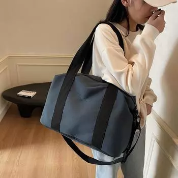 Женская сумка через плечо большой вместимости для исходящего багажа, спортивная сумка для фитнеса чёрный