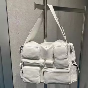 Женская сумка через плечо большой вместимости из искусственной кожи, женская модная однотонная повседневная сумка-тоут