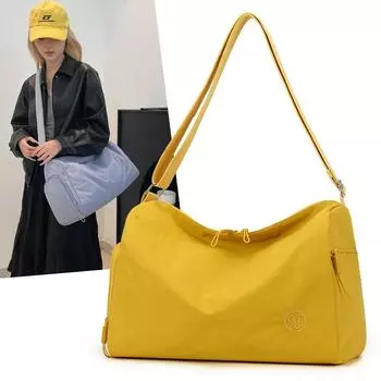 Женская сумка через плечо большой вместимости, дорожная сумка для пригородных поездок, легкая сумка чёрный